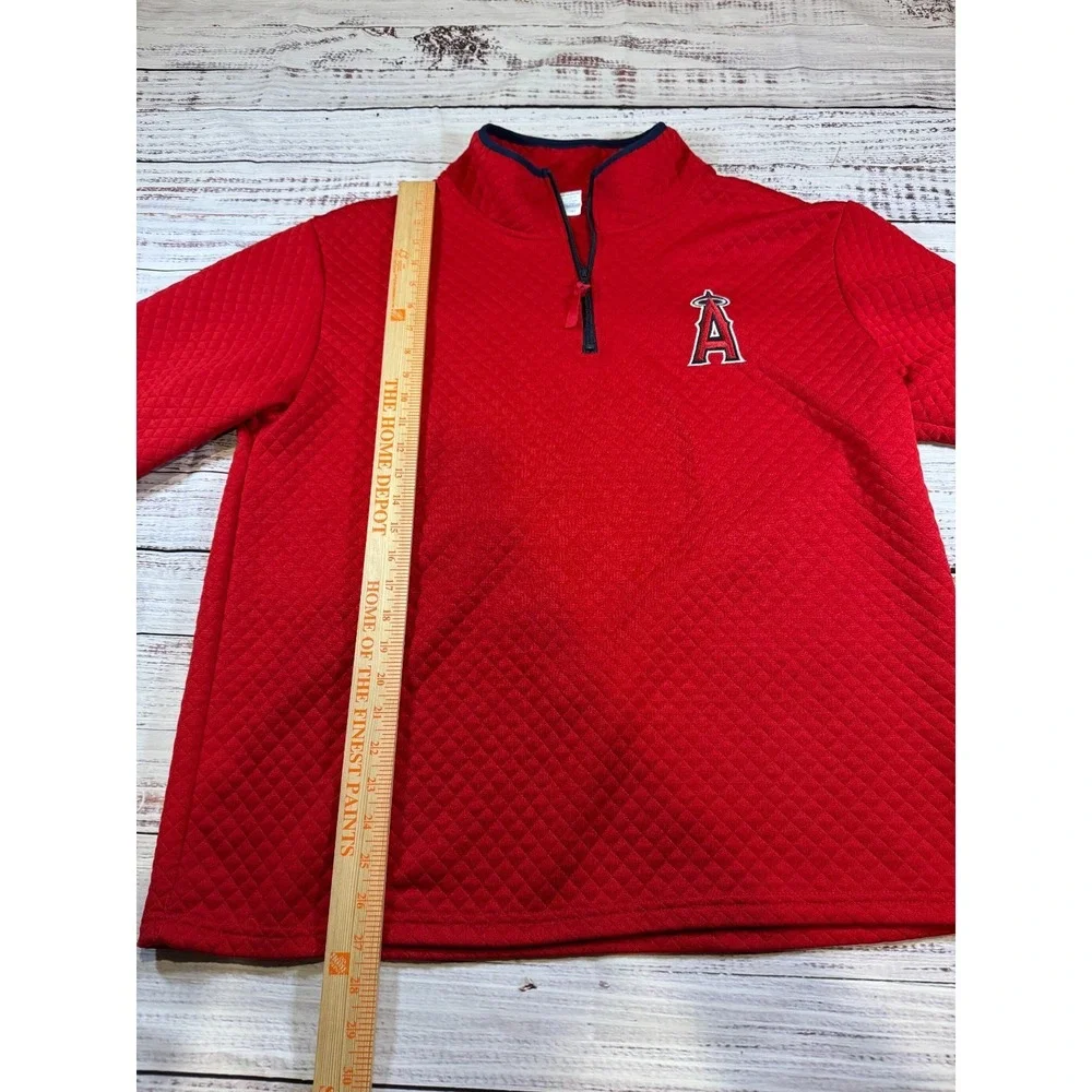 Anaheim Angels Re Quilted Half Zip W/ Memorial Care Logo  Sweater Jacket Size L